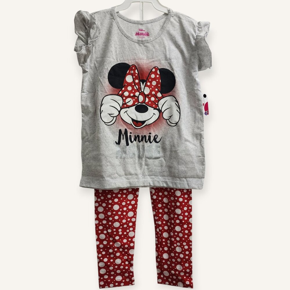 DISNEY JUNIOR Minnie Mouse T-shirt and Leggings Outfit Set